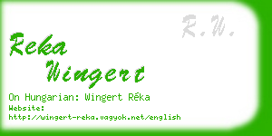 reka wingert business card